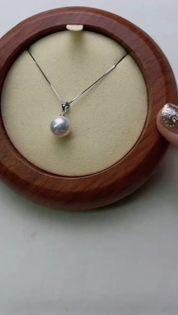 【闪购商品】淡水珍珠吊坠(赠链)银S925镶嵌正圆戴妃款