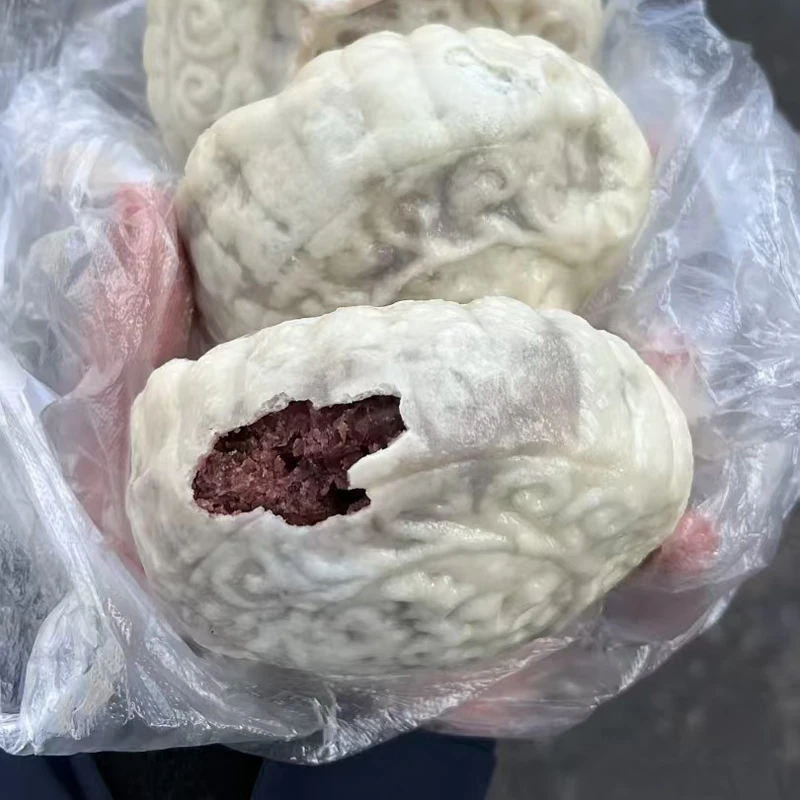 薄皮红豆沙枣泥包子手工纸皮豆沙包馒头面食加热即食儿童健康早餐