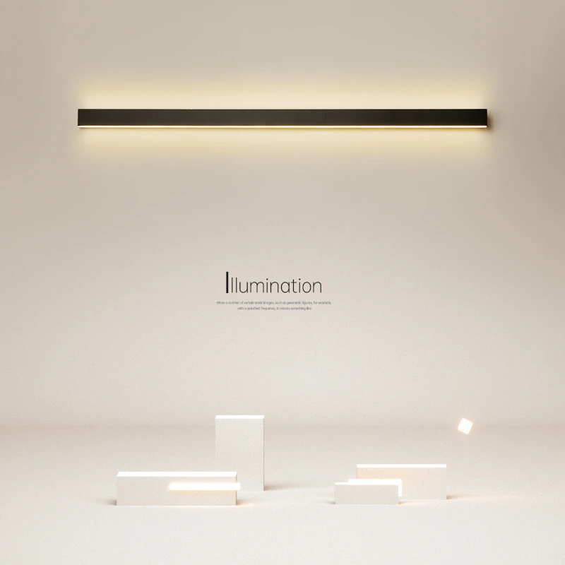 床头灯长条壁灯房间卧室灯简约现代墙灯led客厅灯极简楼梯背景灯