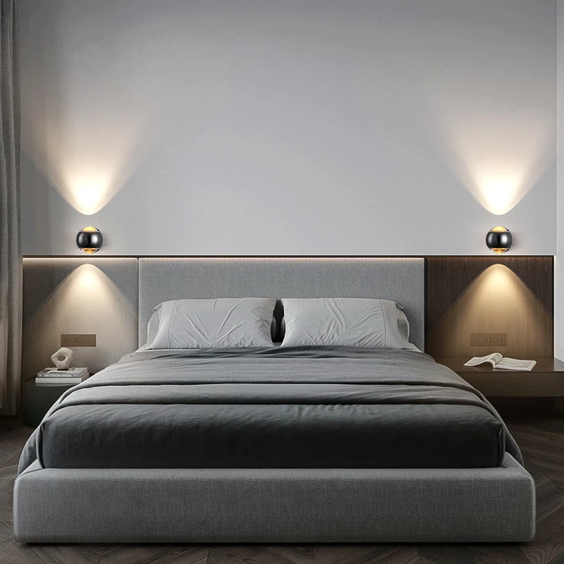 最光轻奢魔球上下发光壁灯高级2025年新款玄关过道走廊卧室床头灯