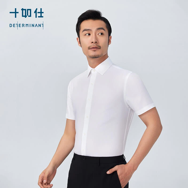 十如仕专柜同款免烫无痕系列夏季清凉短袖衬衫商务休闲透气501-02
