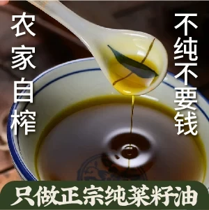 湘西农家自种压榨菜籽油新油
