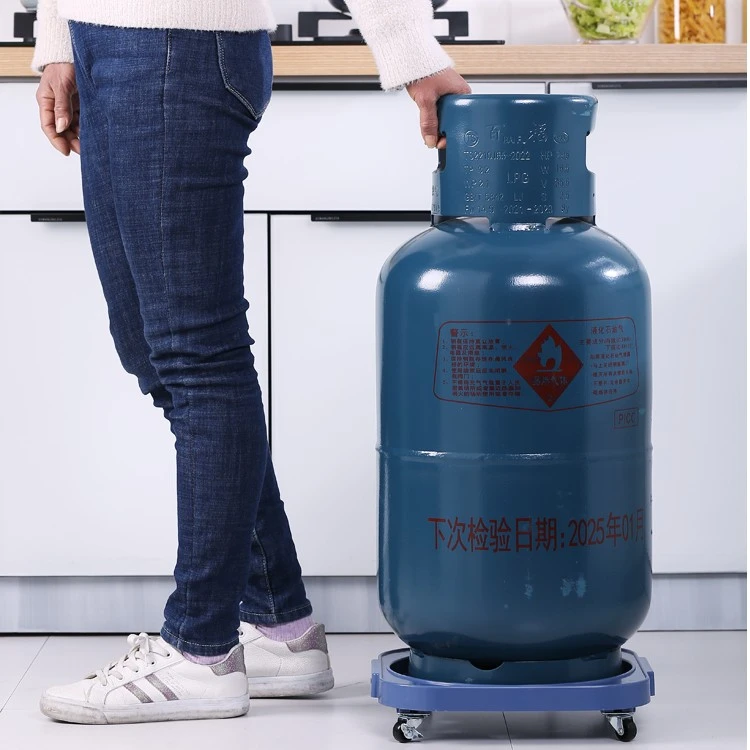 煤气罐置物架花盆托盘可移动托盘桶装水底座煤气瓶移动托架家用