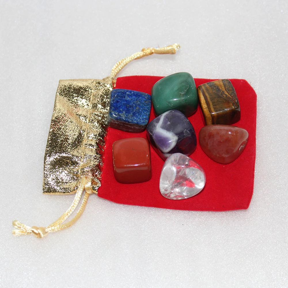 七色石七彩石碎红福袋装七彩虹之石家中摆放随身携带