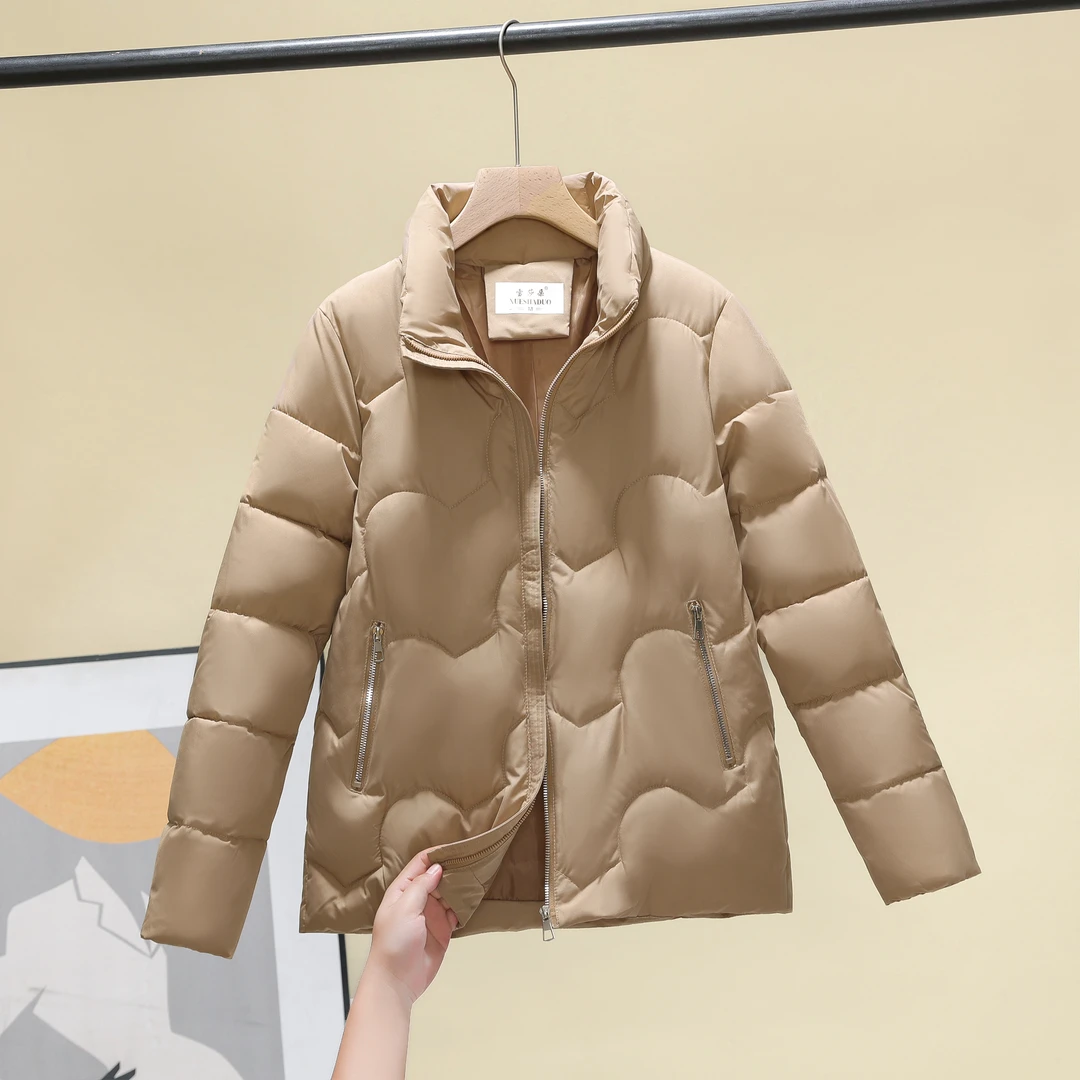 2023冬季新款加厚棉服女短款立领百搭棉衣小个子保暖棉袄加厚外套