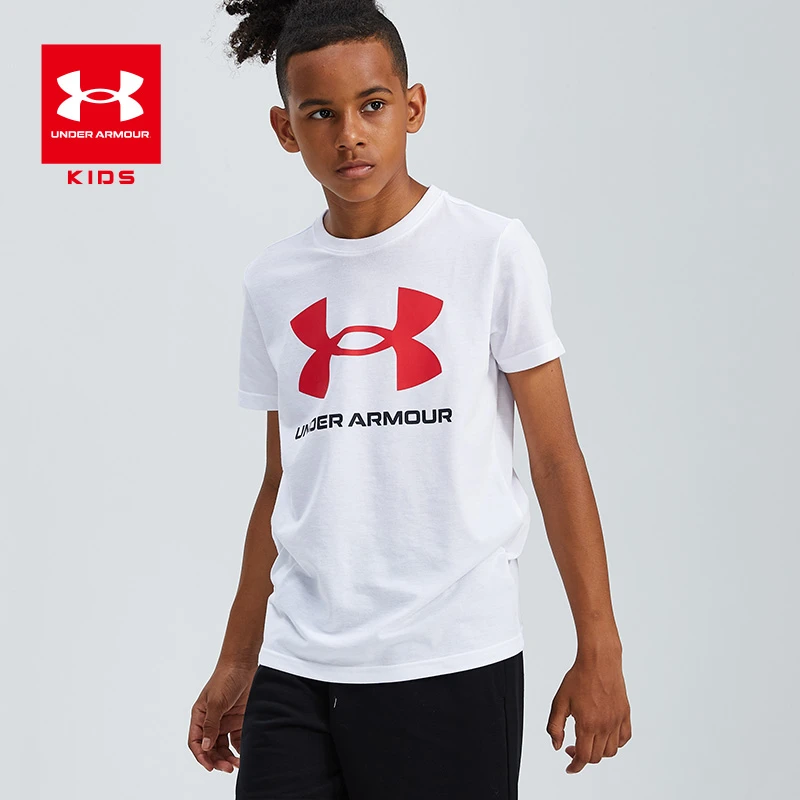 Under Armour/安德玛儿童夏季休闲印花透气圆领男童短袖21211309
