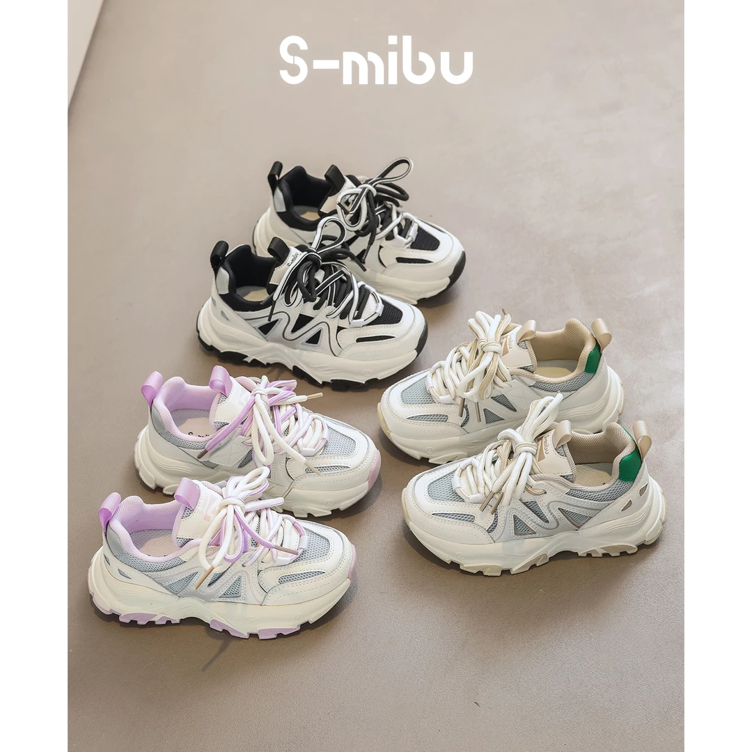 【腿哥专属】小米步【甜甜圈】女童运动鞋2024年春季新款儿童老爹鞋