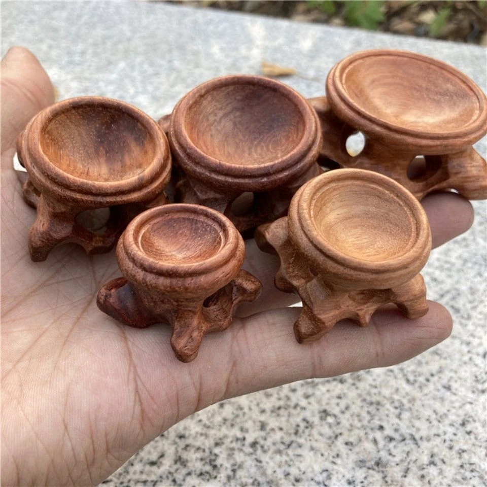 实木文玩核桃托底座水晶球底座托红木球形摆件蛋雕托葫芦底座托架