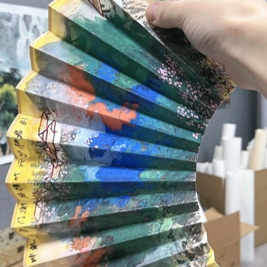 【闪购商品】绘画旺**饭李泽钰扇子带扇骨礼盒