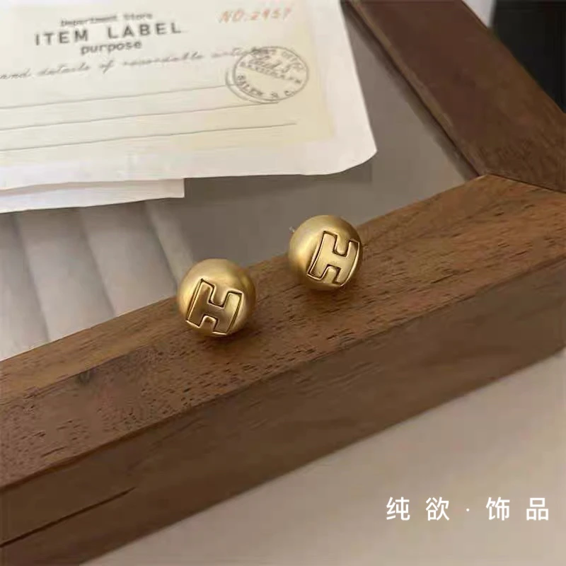 铜合金耳饰 金豆豆～优雅气质精致耳环日常百搭高级感