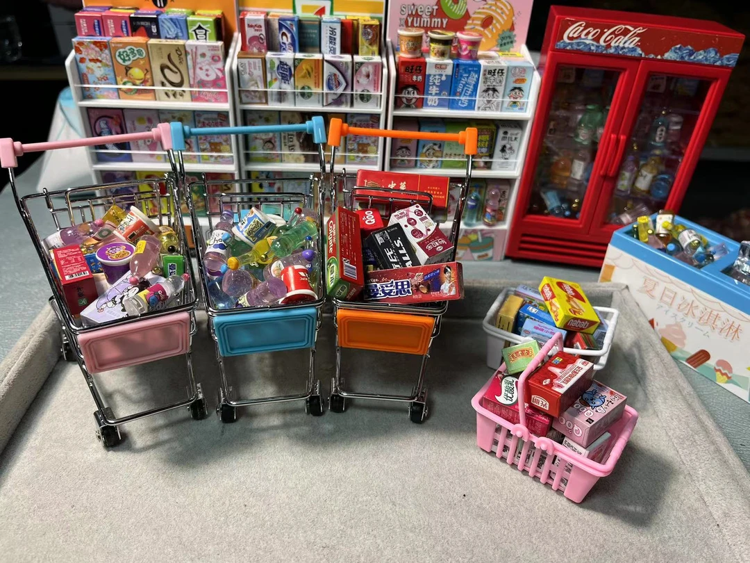 【直播装】仿真便利店超市DIY微缩零食盒大混手工diy小瓶子解压玩具