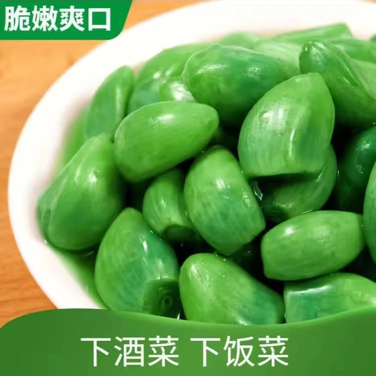 山东传统腊八蒜山东特产 420g/瓶翠绿蒜醋泡大蒜新鲜自制腌泡大蒜