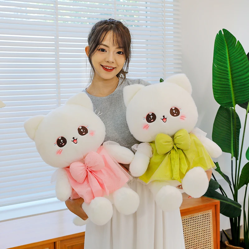 可爱公主猫咪公仔卡通女孩小玩偶陪伴毛绒玩具柔软靠抱枕生日礼物