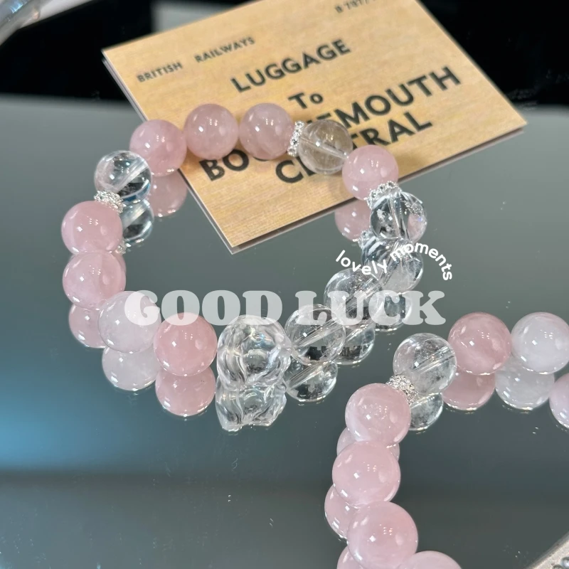 【粉糯丸子 】天然水晶原创小众设计