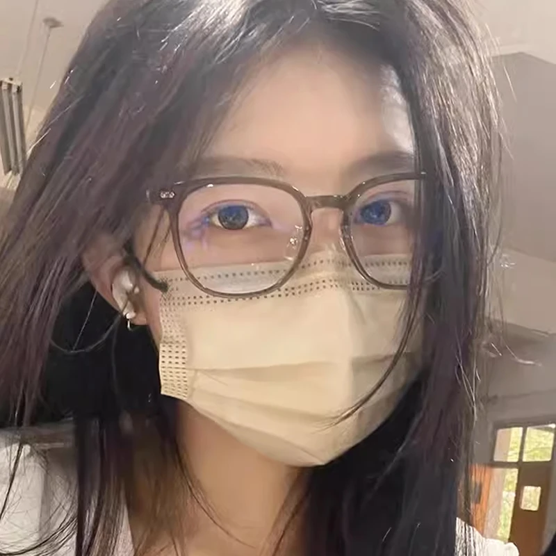 冷茶色眼镜女大框网红复古超轻防辐射蓝光眼镜近视男韩系显脸小