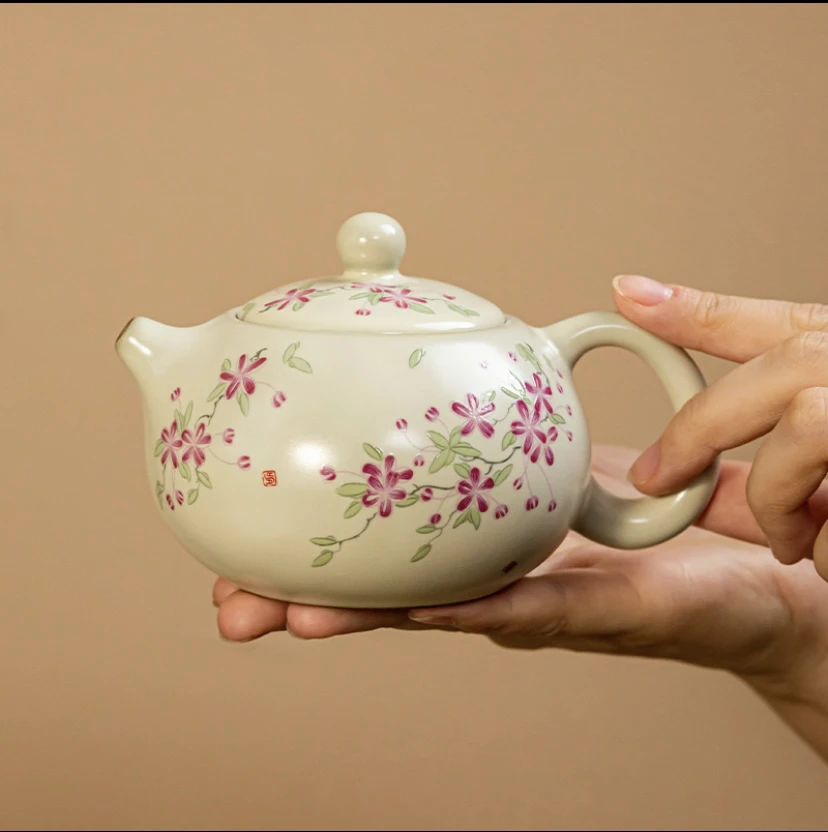 国宝窑手作汝窑凤鸣壶西施壶
