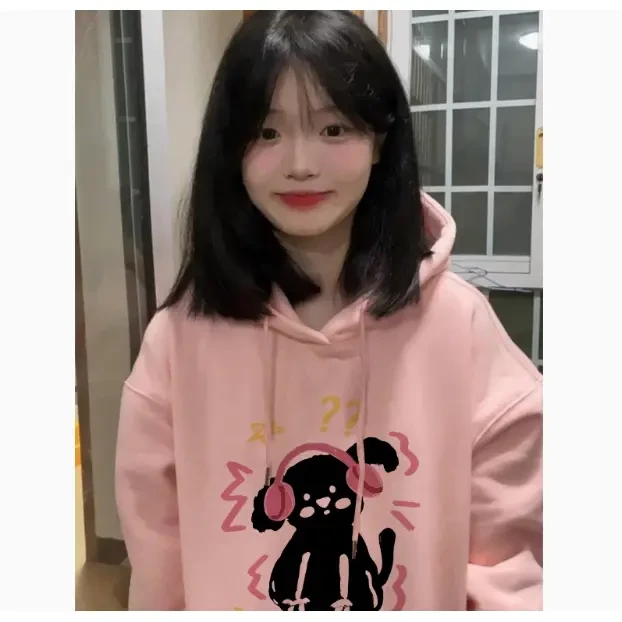 美拉德加绒卫衣女秋冬2024新款爆款设计感小众美式复古连帽外套潮