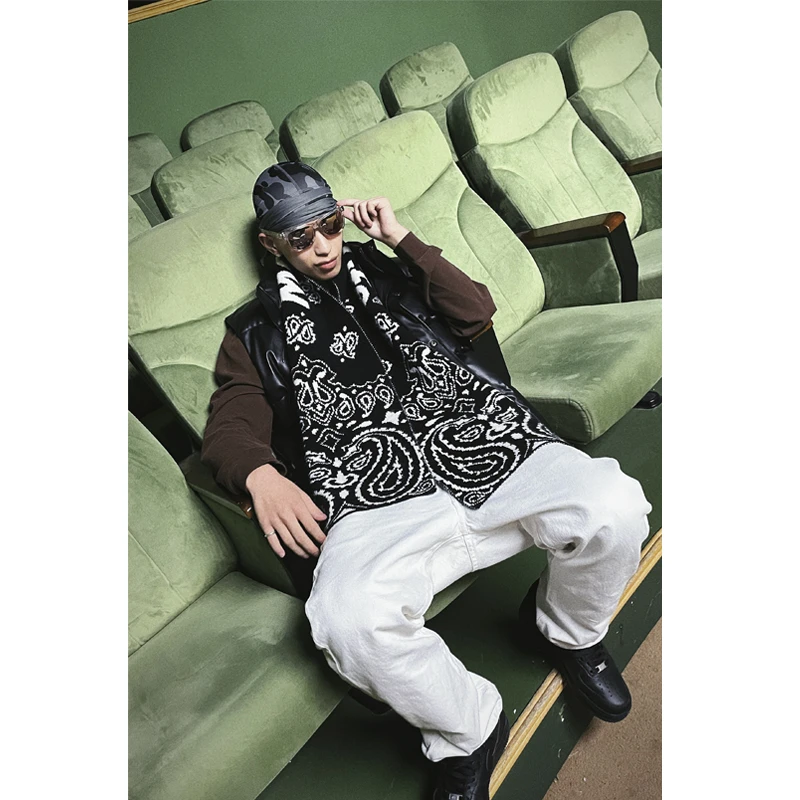 MEDRIA潮牌秋冬新款腰果花纯羊毛围巾围脖提花针织国潮百搭保暖