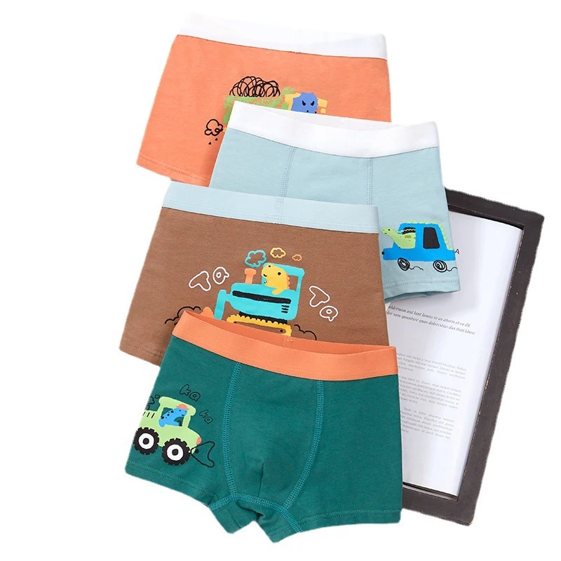 3D版男童内裤纯棉儿童平角裤韩版童装四角裤小中大童卡通男孩内裤