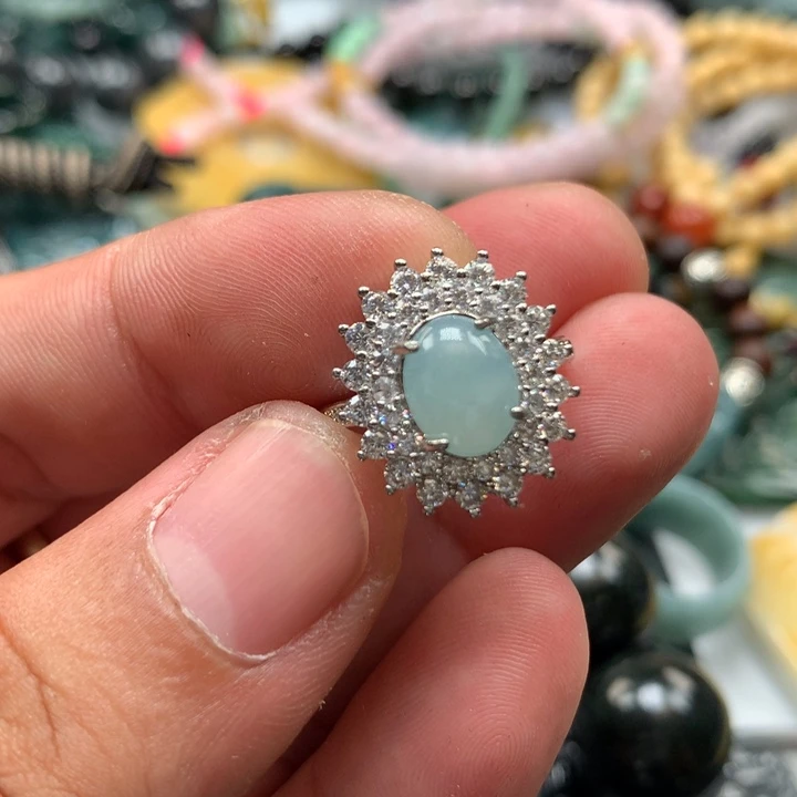 翡翠颈饰未镶嵌保真天然A货翡翠