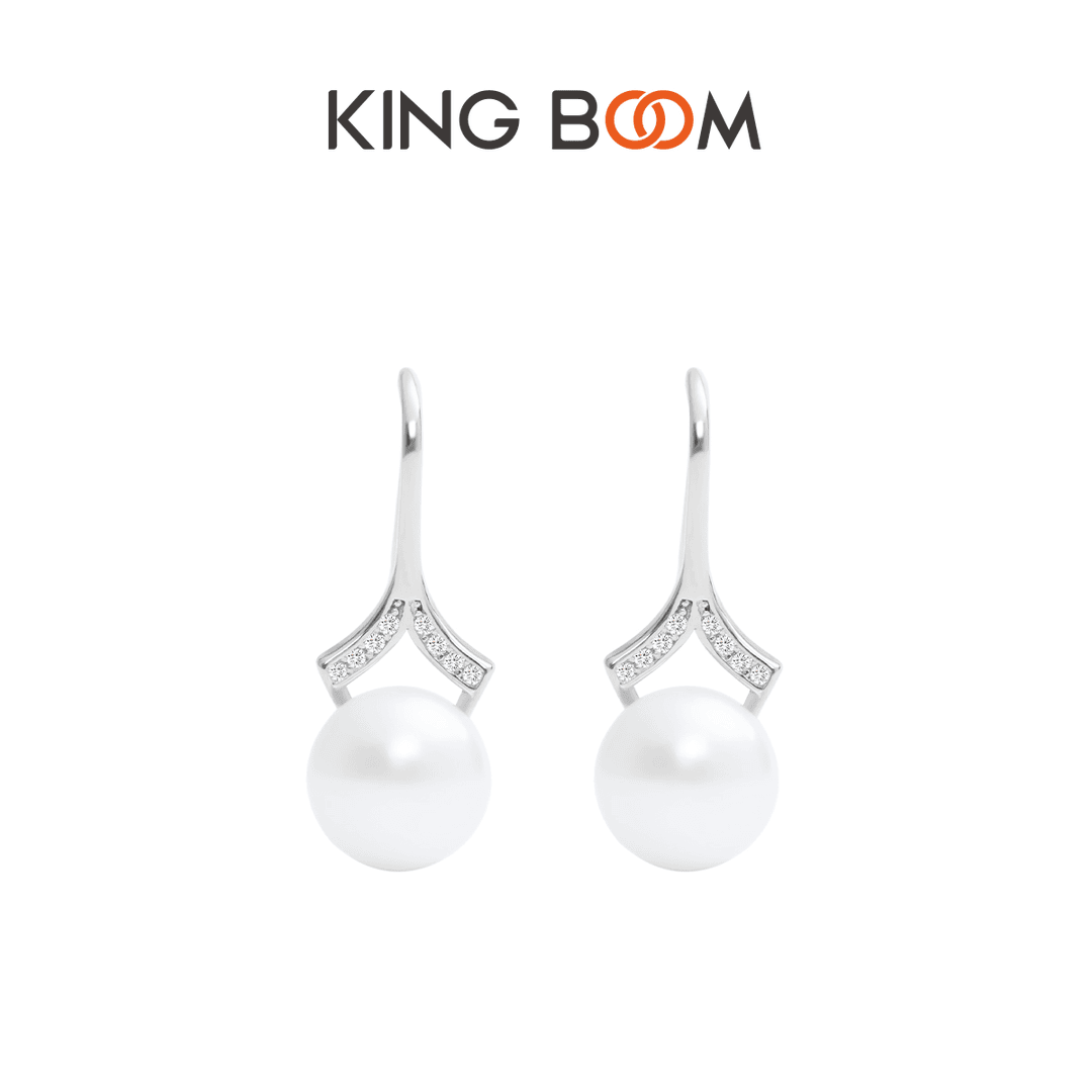 kingboomS925淡水珍珠8-9mm耳饰