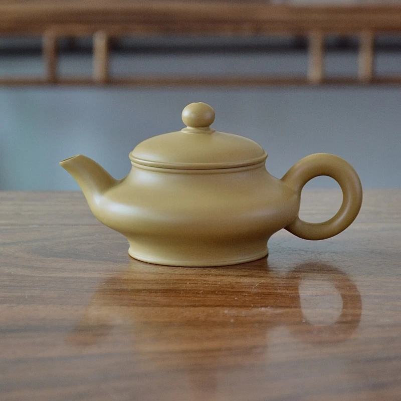 虚扁 章炜勤 潮州手拉朱泥壶章氏河记全手工夫小品茶器紫砂段泥壶