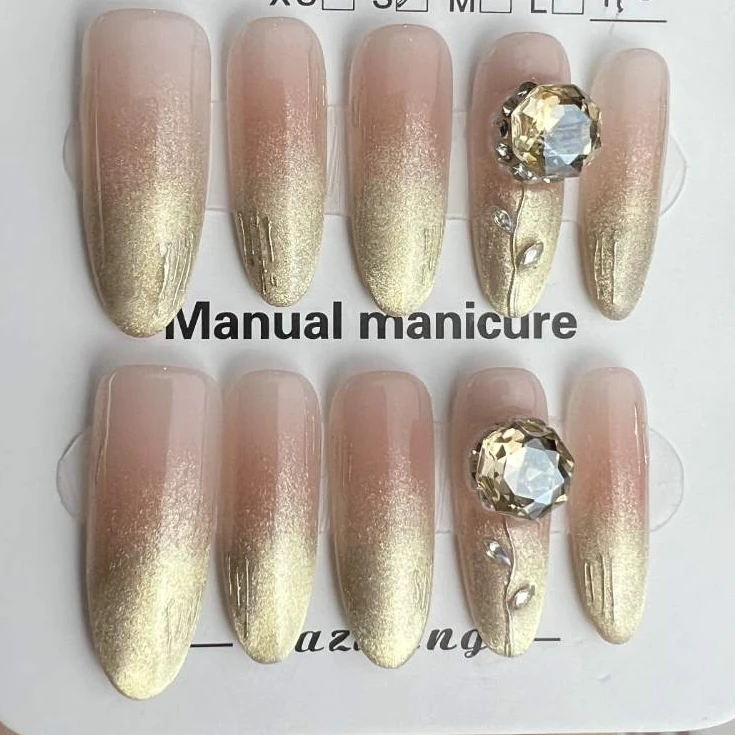 medinilla【孤芳自赏】手工秋冬季新款猫眼穿戴甲显白百搭可拆卸