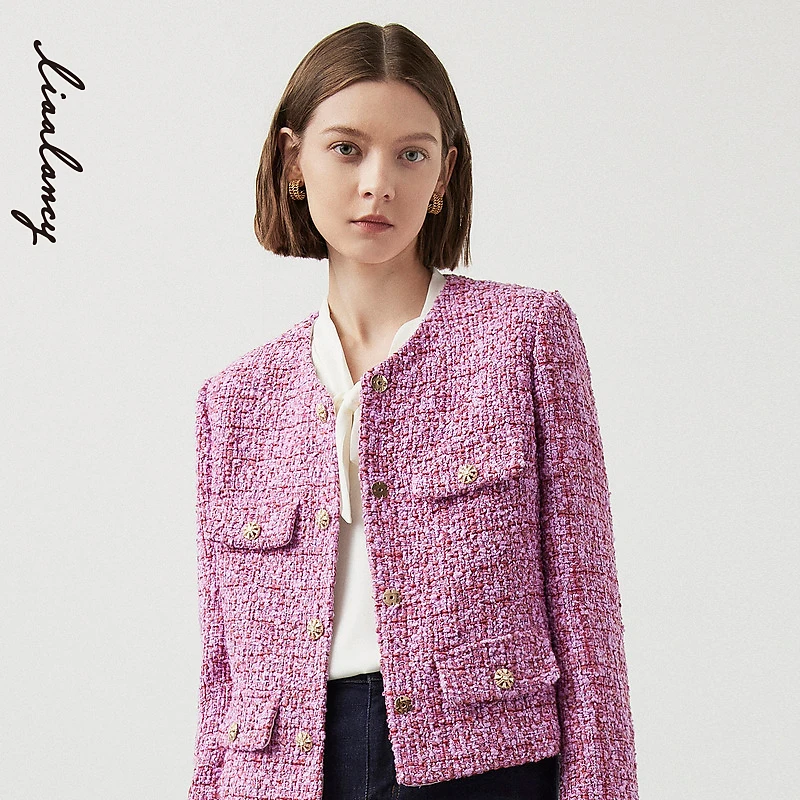 成都【爆款补单 明星同款】朗姿法式小香风上衣2023春秋款短外套女