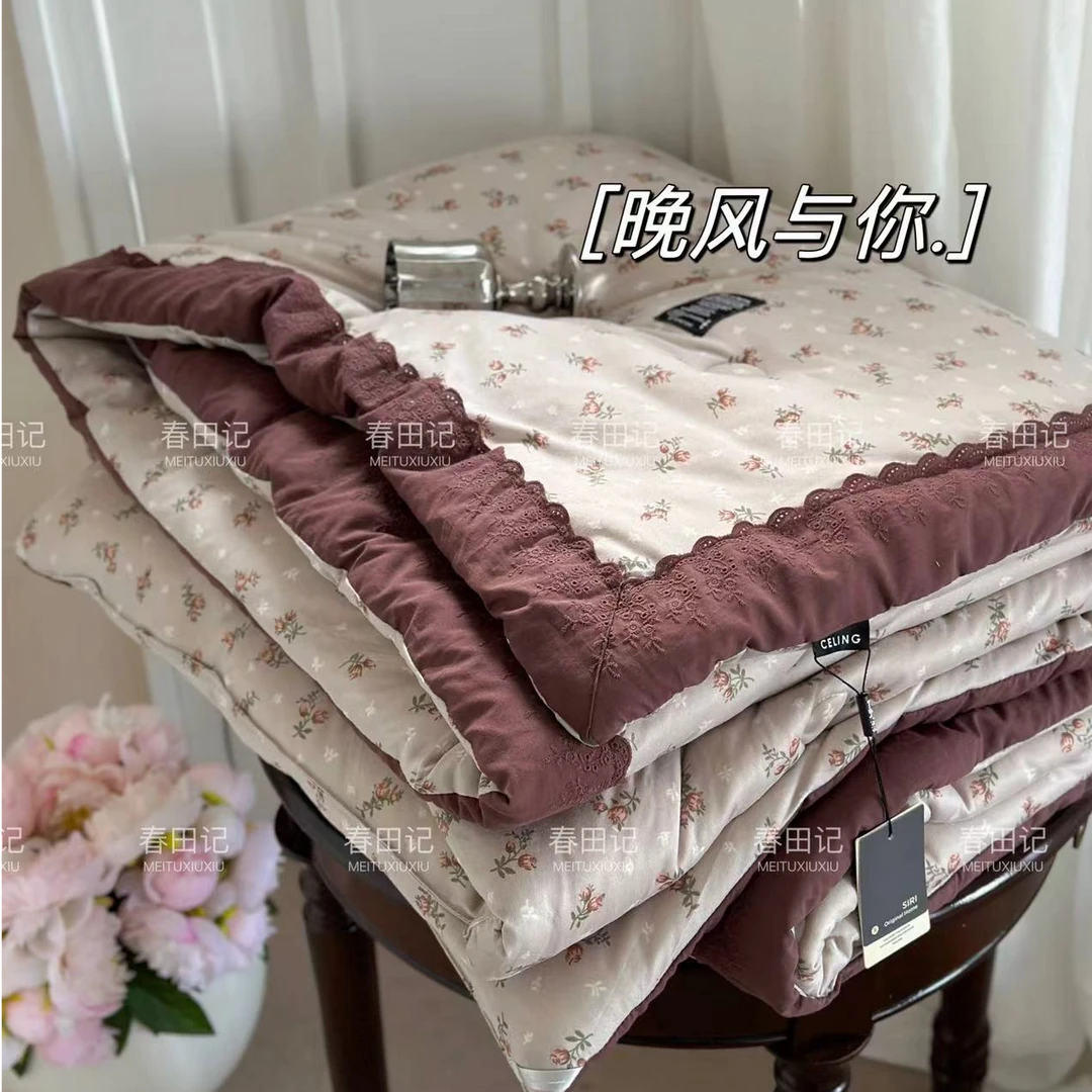 【春田记】2025冬季新品 超软A类针织棉法式加厚春秋冬被 可机洗