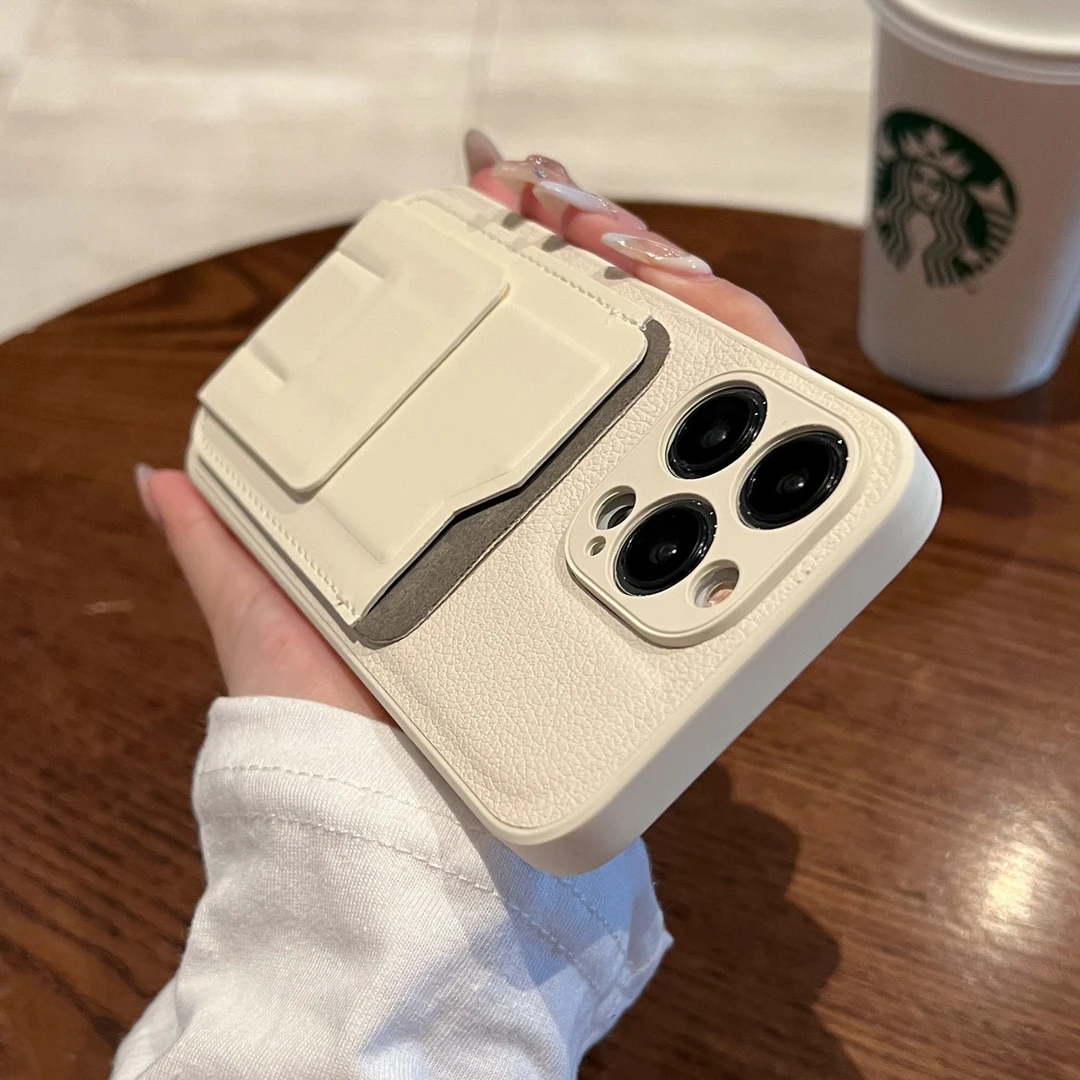 卡包式支架苹果15promax手机壳iphone14promax防摔简约13女12装卡