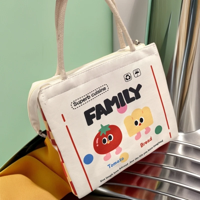 保温袋饭盒上班饭盒保温铝箔纸包包女士手拎包便当帆布包手提包