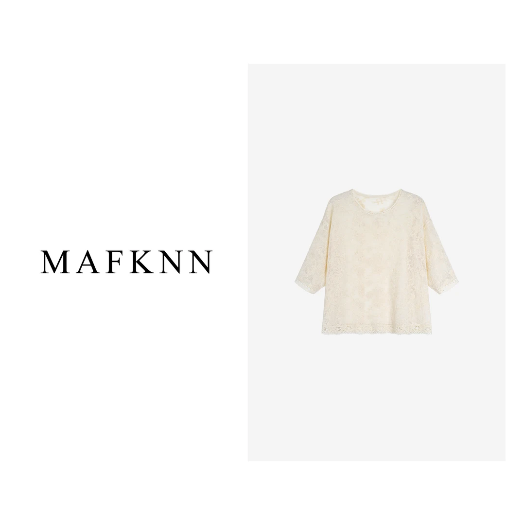 MAFKNN/玛肯时尚休闲百搭气质圆领提花纯色小衫MK10280