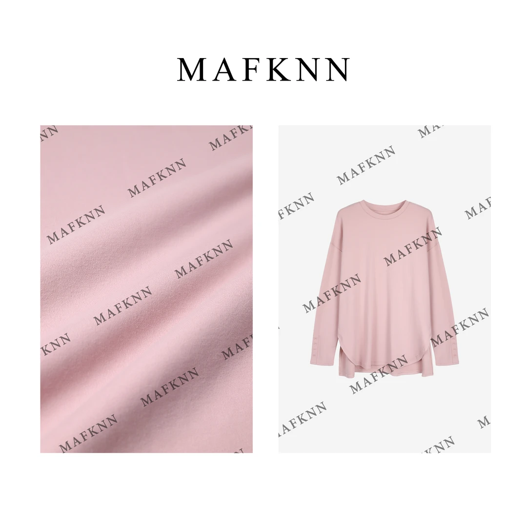 MAFKNN/玛肯时尚休闲简约纯色百搭舒适冬季内搭T恤上衣MK11404