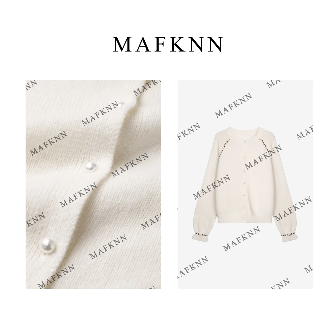 MAFKNN/玛肯【8.4山羊绒】休闲简约纯色百搭圆领冬季毛衣MK11523