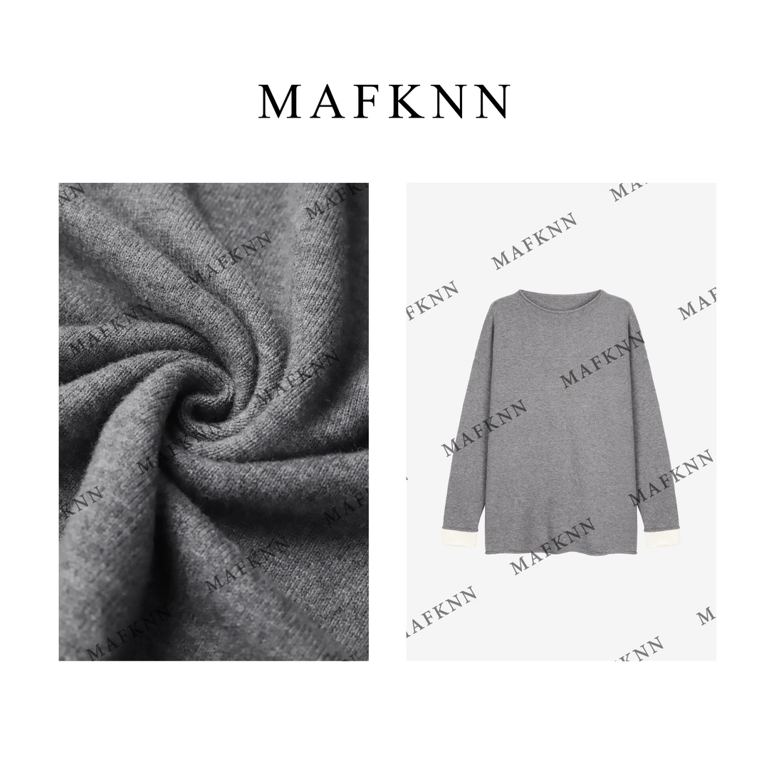 MAFKNN/玛肯时尚休闲简约纯色百搭冬季舒适内搭毛衣MK11445