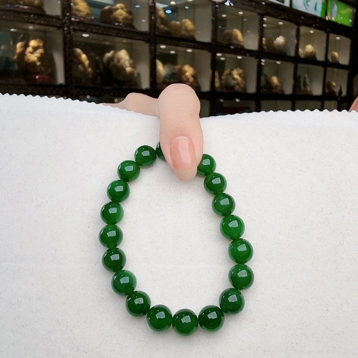和田玉（碧玉）手链未镶嵌波