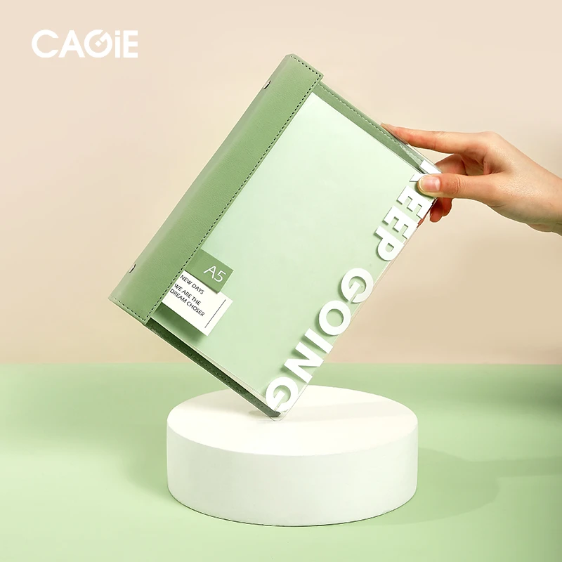 CAGIE/卡杰活页本简约耐磨超轻记事本笔记本学生笔记小清新TPU