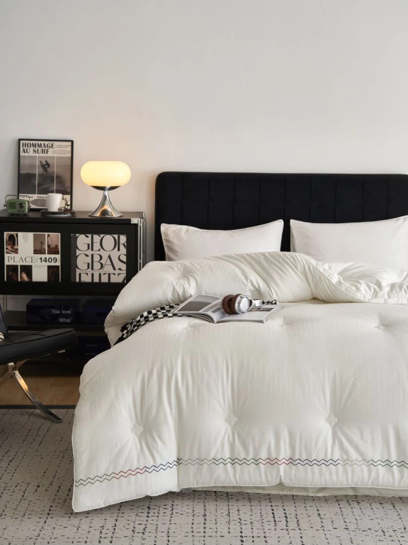 2024秋冬新品 全棉 小提花 全棉刺绣被 秋冬被被芯 亲肤轻奢