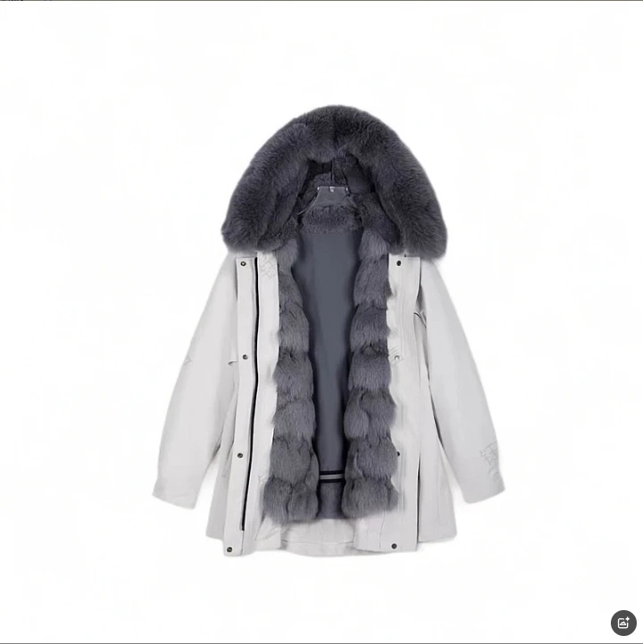 【雾晖河畔】升级版狐狸毛大门襟2024派克服可拆卸