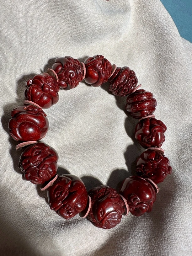 檀香紫檀印度小叶紫檀手工雕刻十二生肖