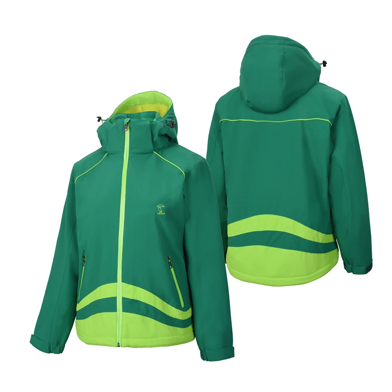 女士保暖连帽冲锋衣春秋冬季时尚户外运动出游滑雪登山加绒外套