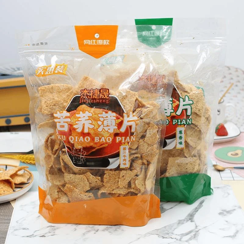 杰捷晟苦荞薄片零食苦荞片苦荞酥片荞麦锅巴膨化小吃网红