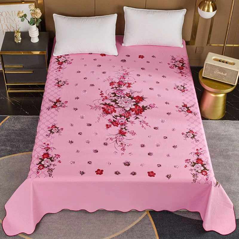 纯棉国民床单中式经典纯棉柔软炕单怀旧加厚老式被单国潮大花家纺