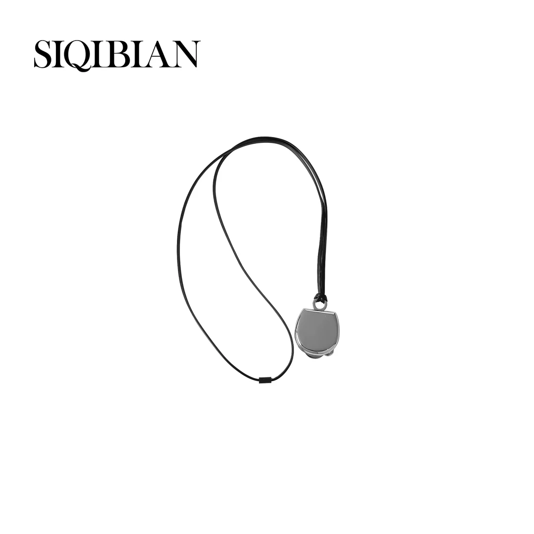 非金属皮质项链 SIQIBIAN ｜25复古盒子素皮绳吊坠项链-XL1006