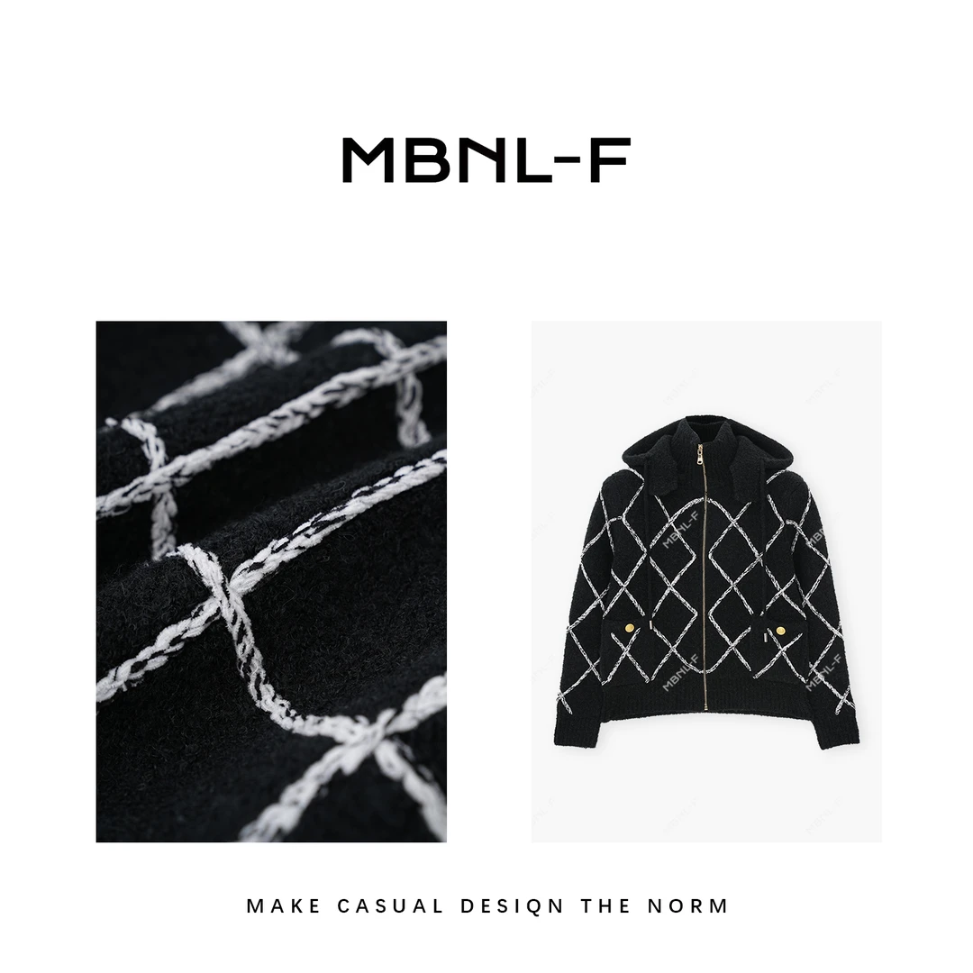 MBNL-F【羊绒小香风】2023F/W秋冬新款 真丝羊绒毛衣外套XM-WT3995