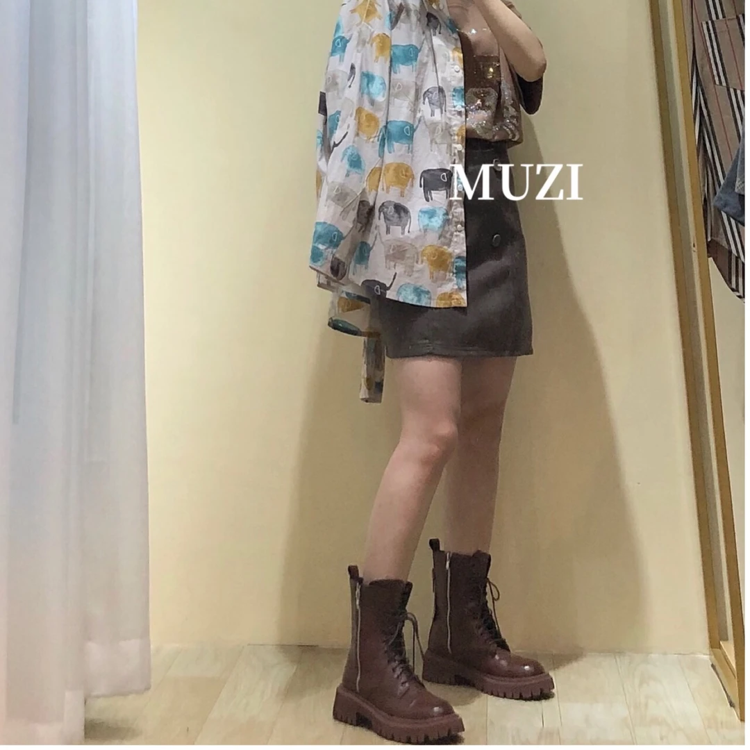 百搭休闲时尚网红新款马丁靴女短靴