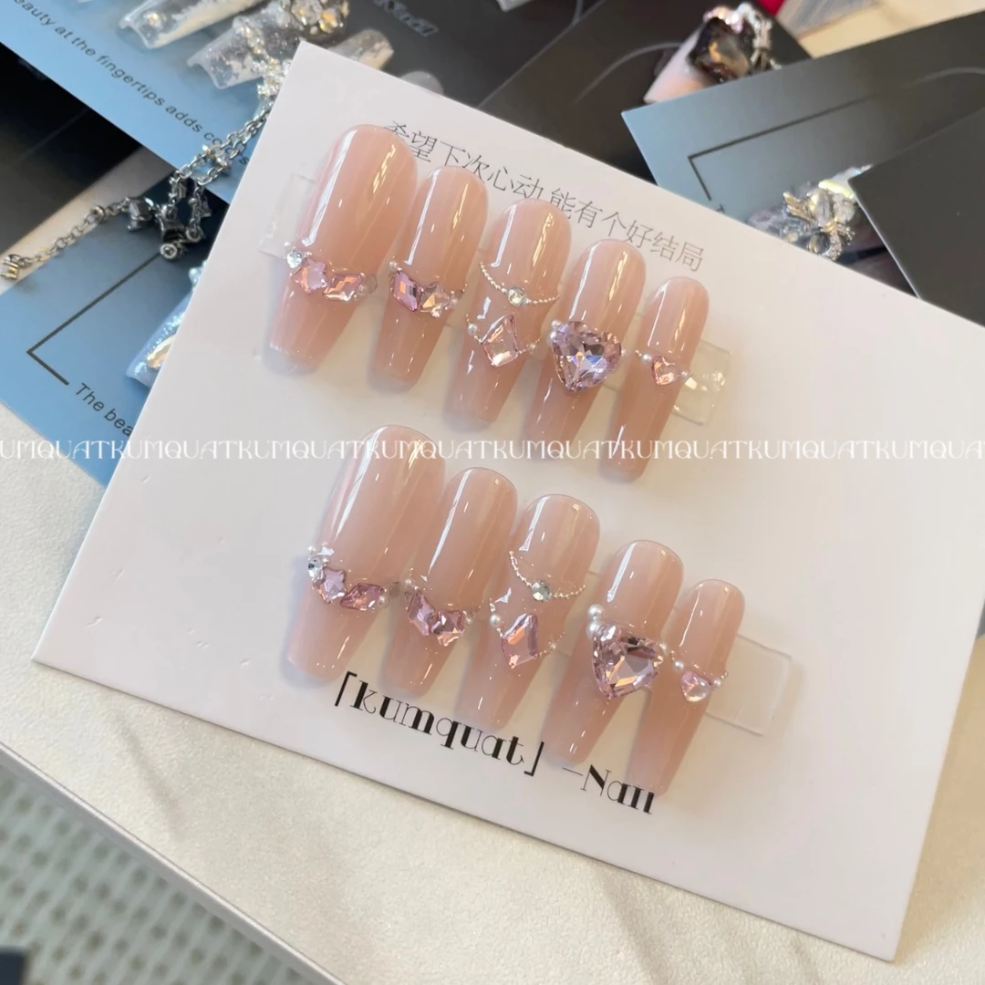 -Nail「夏日甜心」｜樱禾罐装胶限购一单纯手工穿戴甲可拆卸