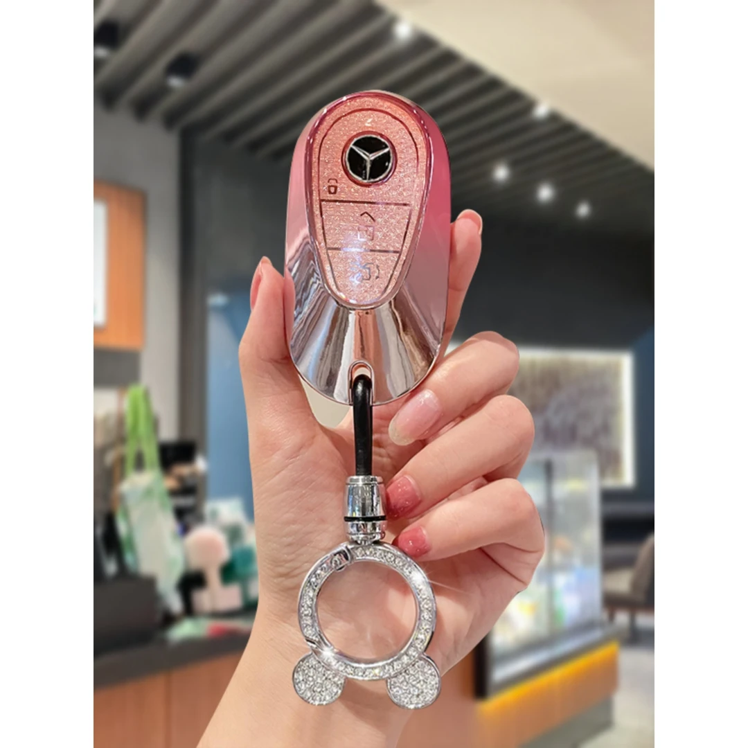 2024款奔驰glc300l钥匙套c260l车e300l壳c200l扣eqe女s400迈巴赫