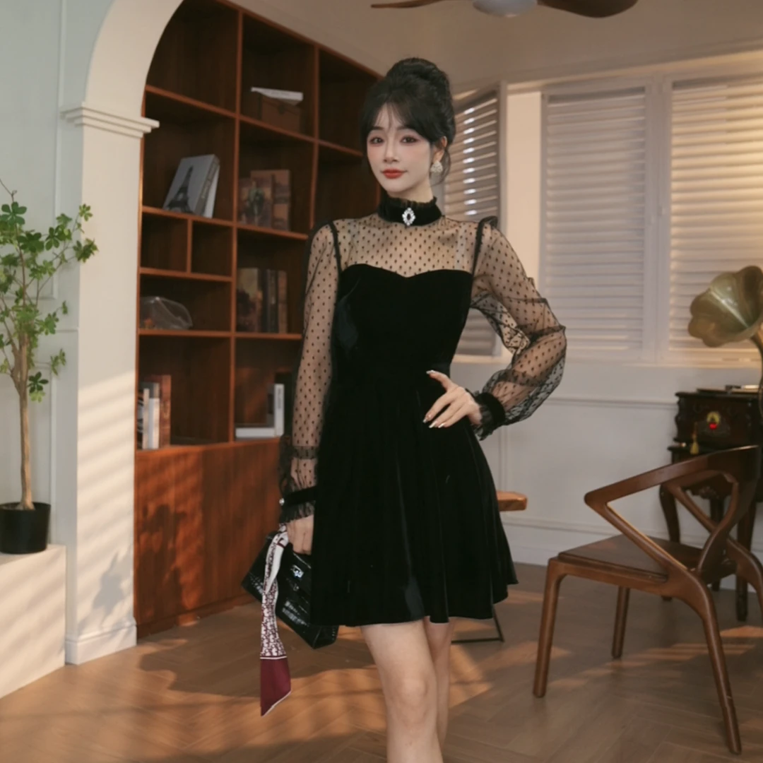 【JANE·简】2024秋季新款女简约名媛小香风收腰显瘦连衣裙21445