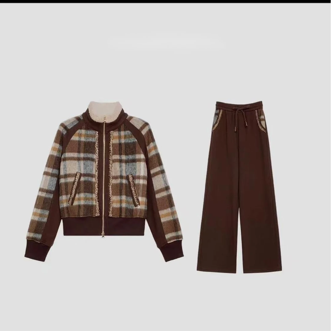 【051-100】女装气质运动针织短款时尚休闲复古秋冬